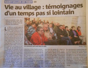 2014 04 19 au coin du feu article Nice Matin 2